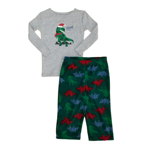 Carter's Toddler Boys 4-Piece Pajama PJ Cotton Dino Dinosaur T-rex Size 12